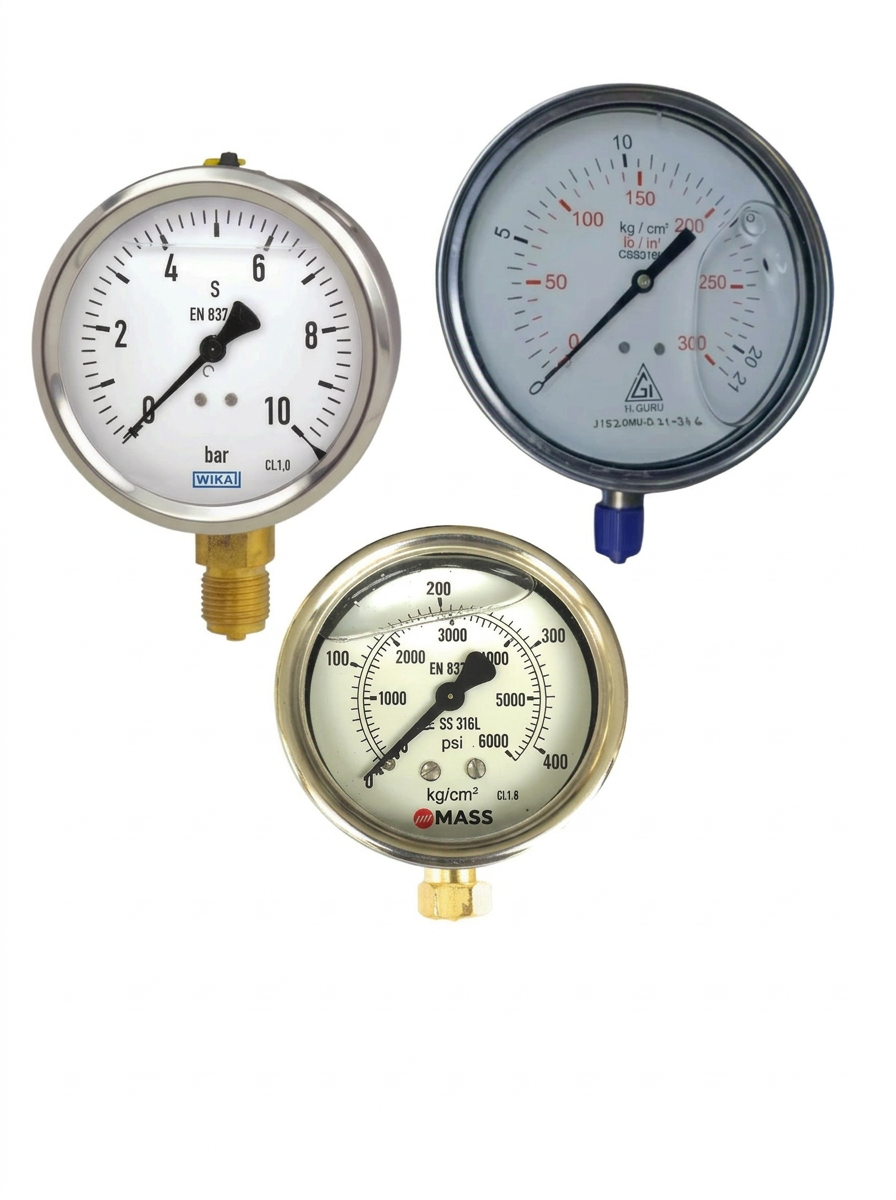 Glycerine Filled Pressure Gauge – WIKA / H. Guru / Mass supplier Bengaluru